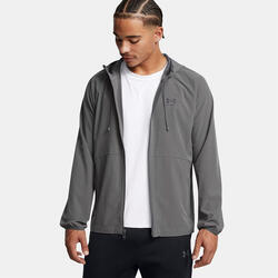 Veste coupe-vent UA Stretch Woven pour homme Under Armour Grise