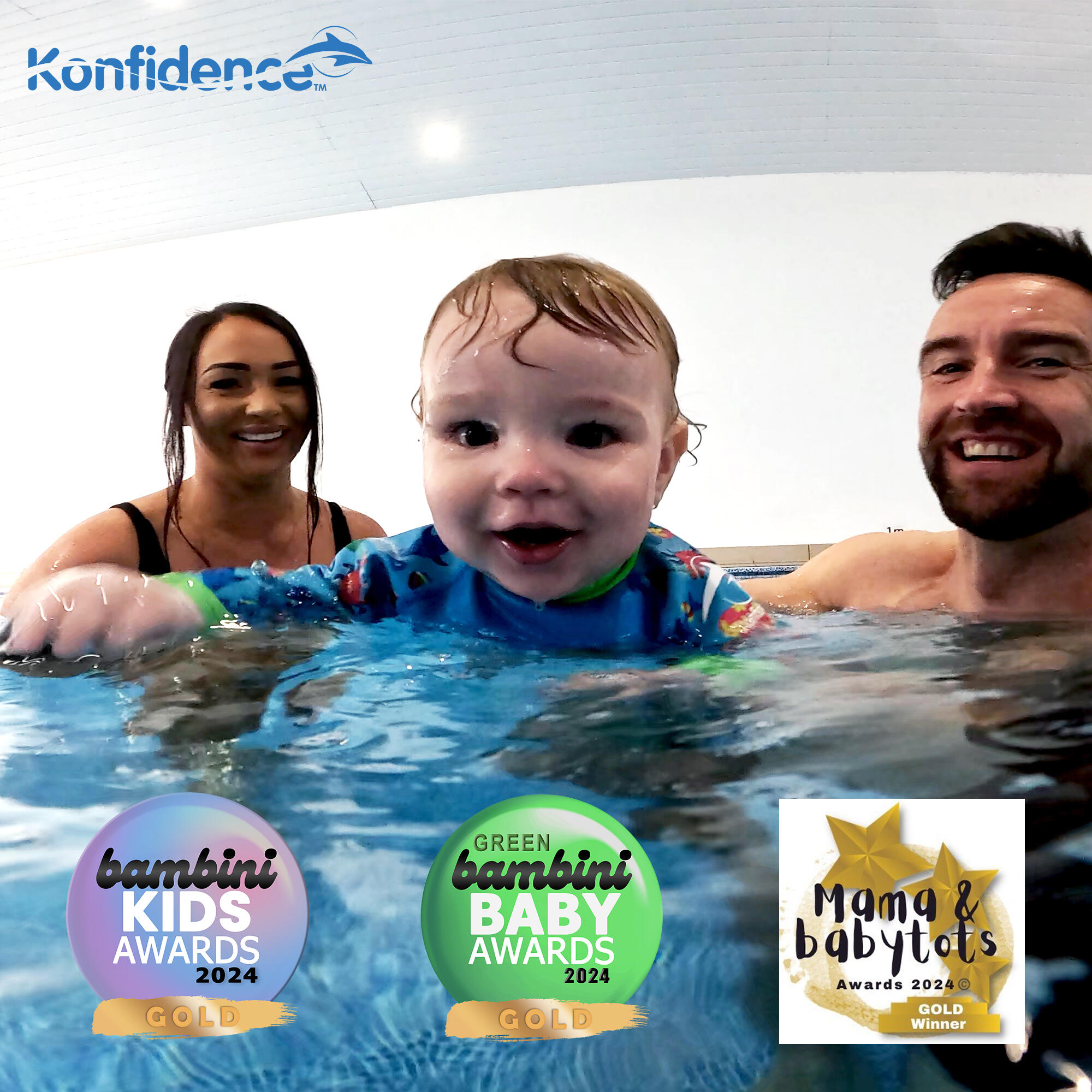 Konfidence Splashy™ Swimsuit Made With e-Flex™ 3/7