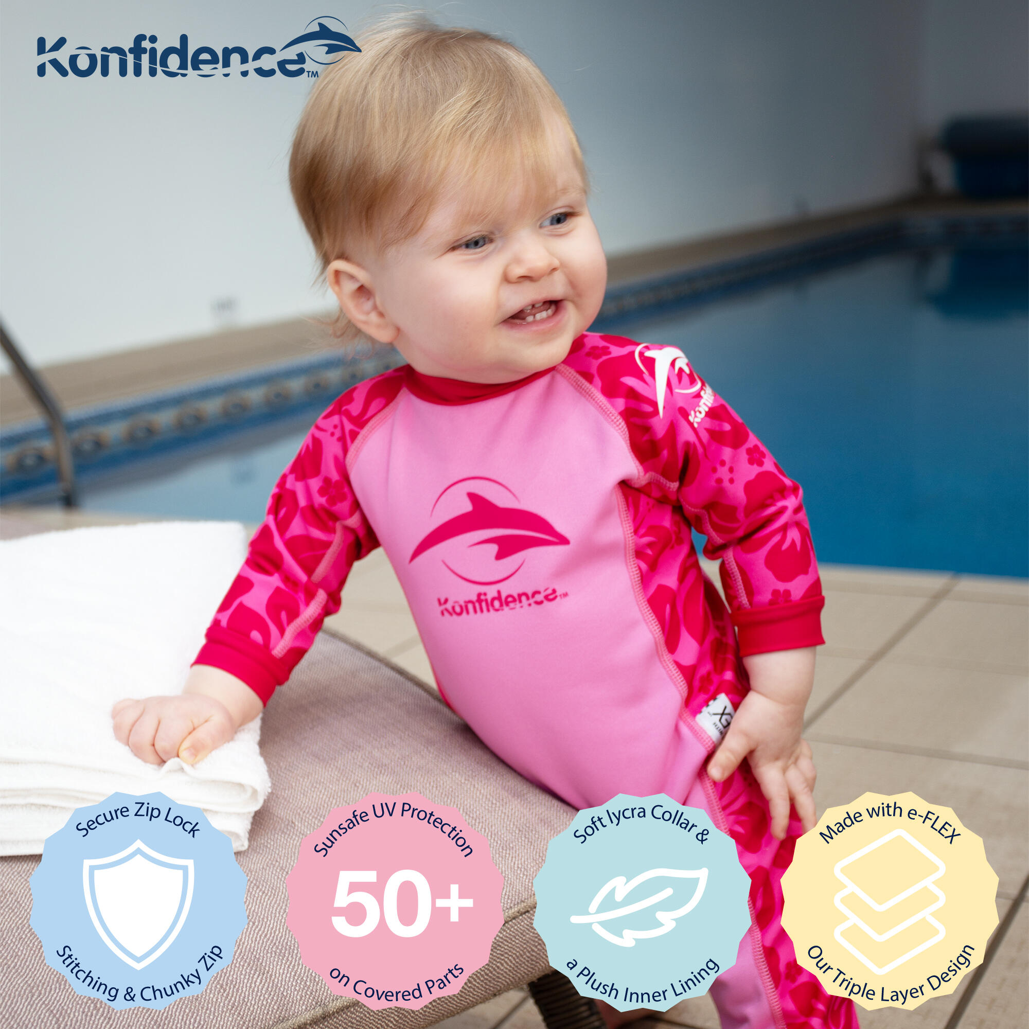 Konfidence Splashy™ Swimsuit Made With e-Flex™ 2/7