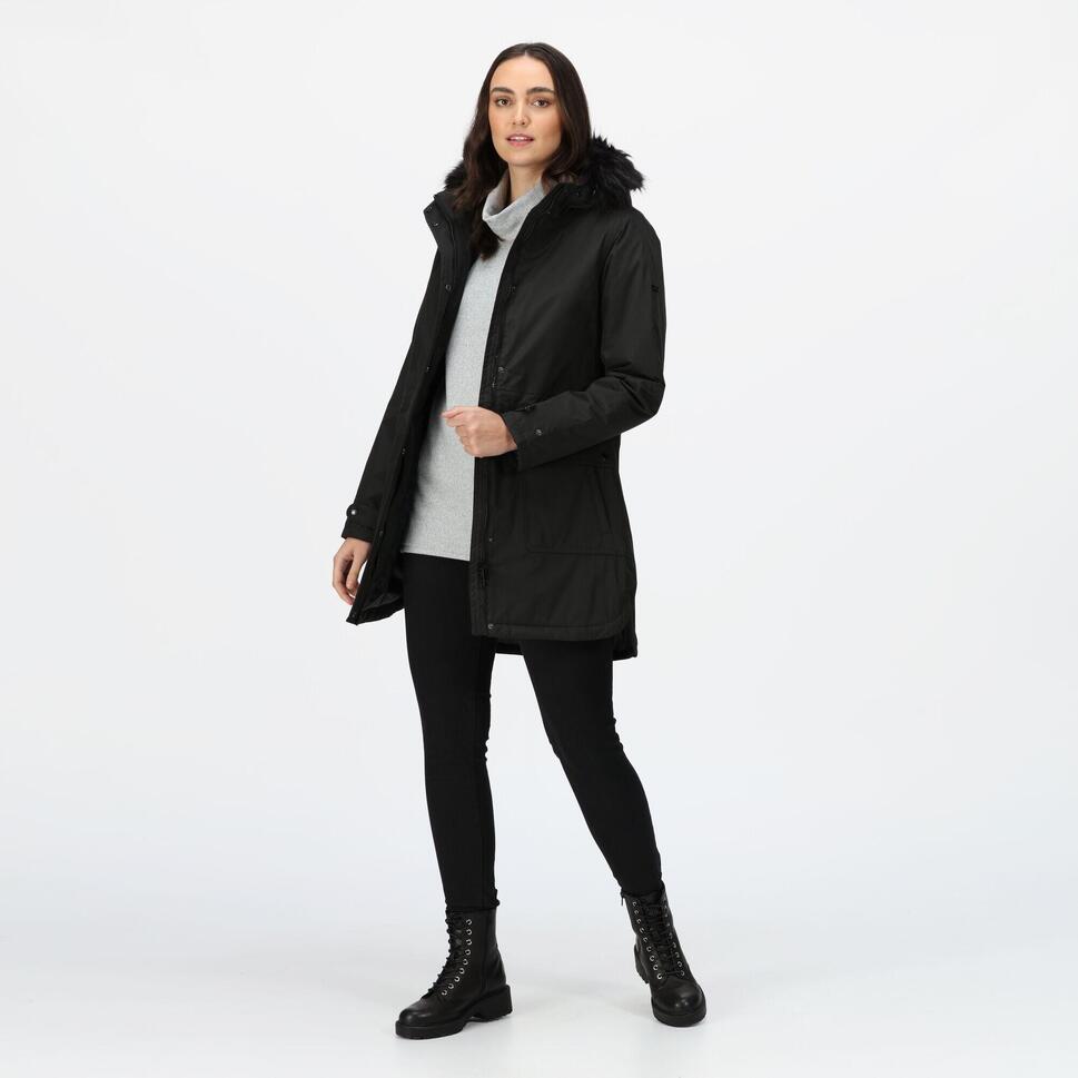 Kurtka Parka Sabinka Fur Trim Rozmiar 40 Czarny - RWP352-800