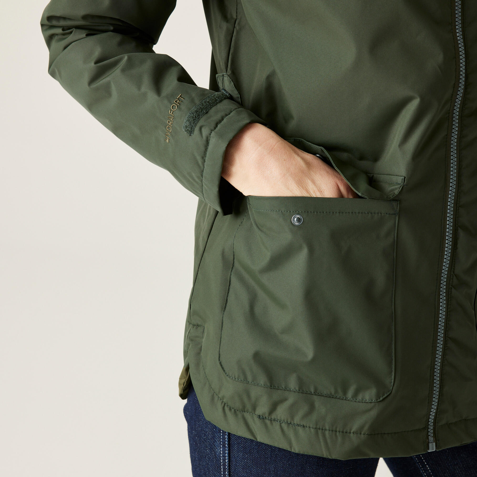 Chubasquero senderismo mujer impermeable aislante Regatta Broadia 5/7