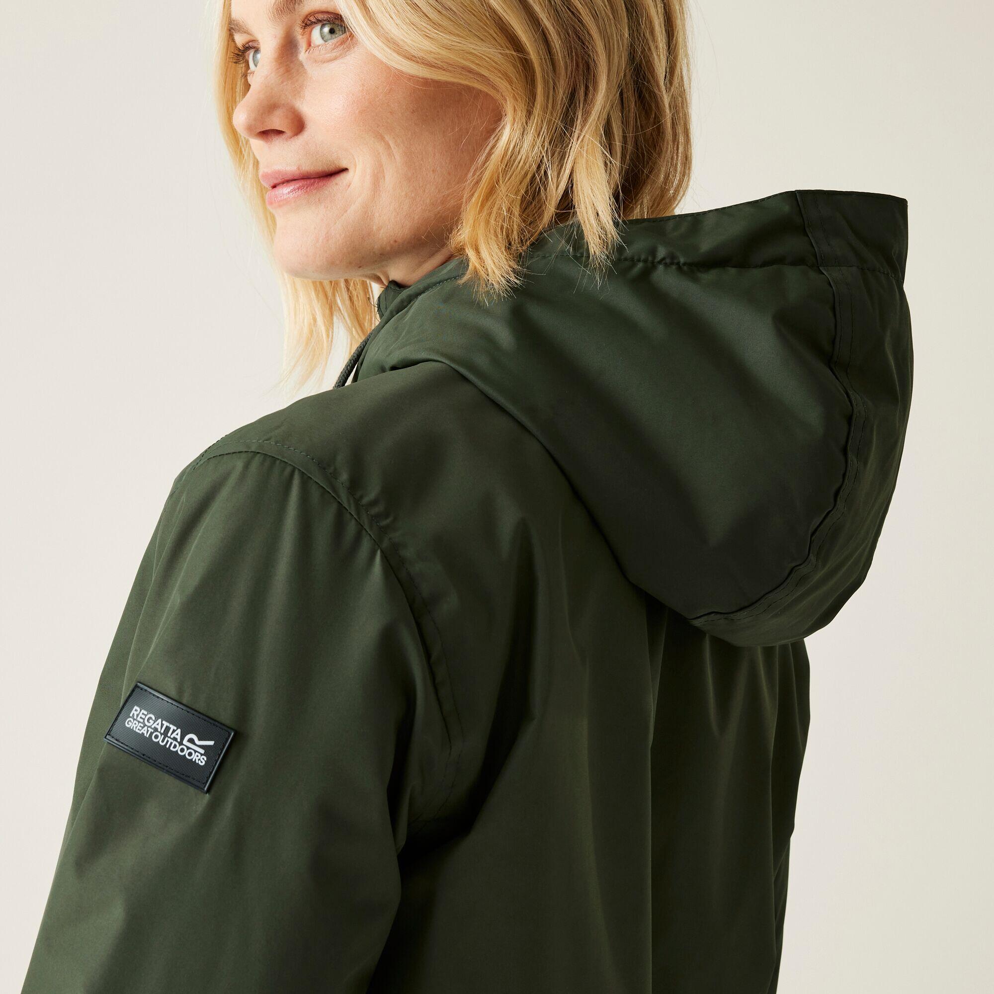 Chubasquero De Montaña Y Trekking Media Cremallera Mujer Quechua Raincut