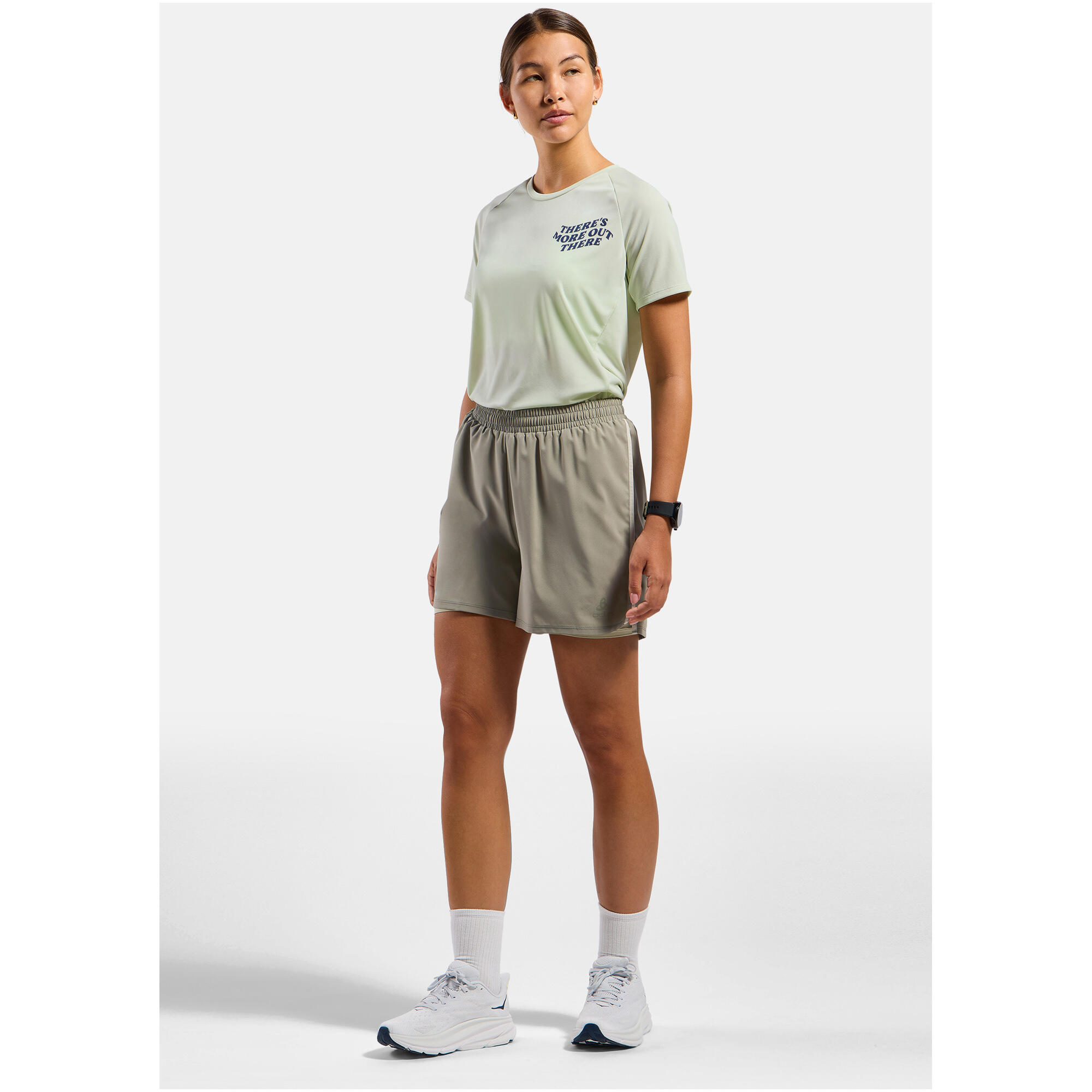 T-Shirt Running Odlo Essential Print Vert Femme 3/6