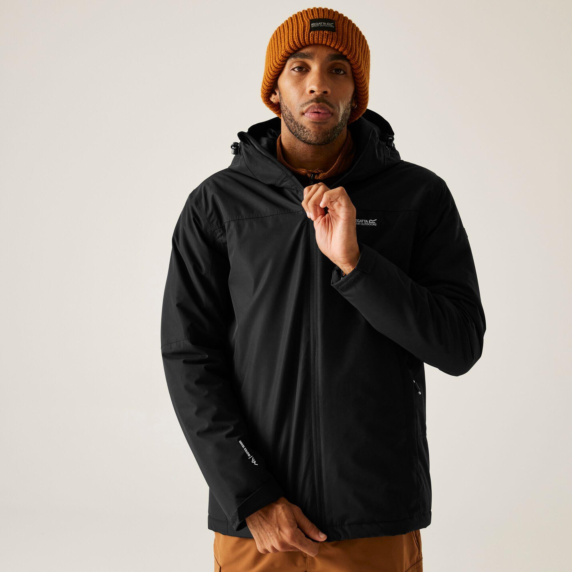 Parka à capuche Homme Regatta Pack It Jkt III Noir Sport 2000 - Ref RMW281-800