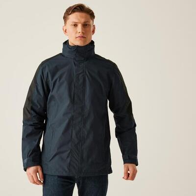 Jas heren contrasterende mouwen capuchon