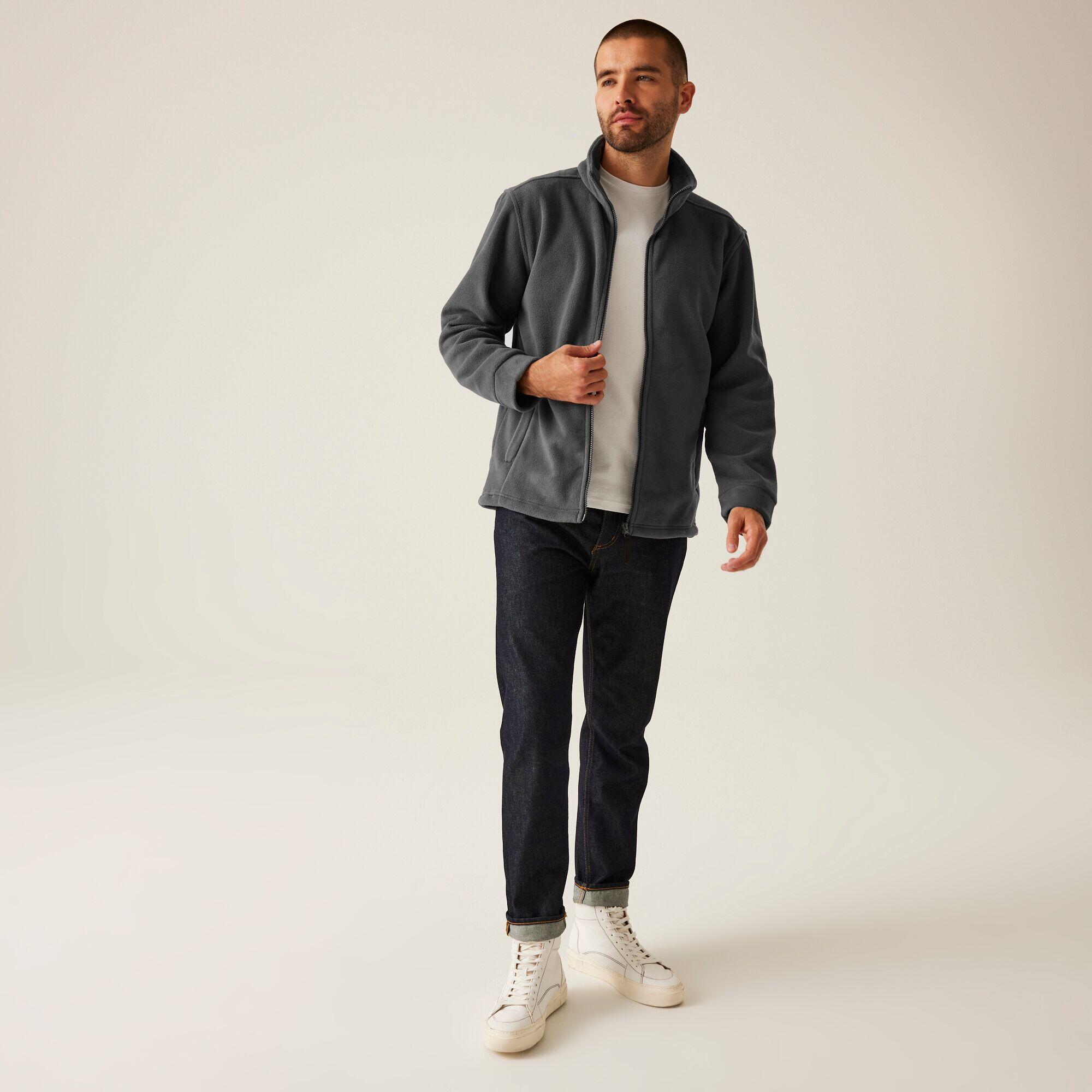 Herren Wandern Fleecejacke - Thor 300, grau 3/6