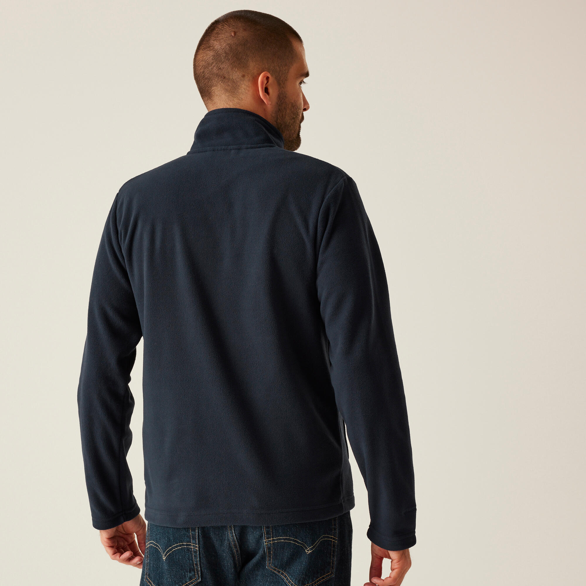 Herren Wandern Fleece - Honestly Made Recycled Full Zip Microfleece, blau 2/5