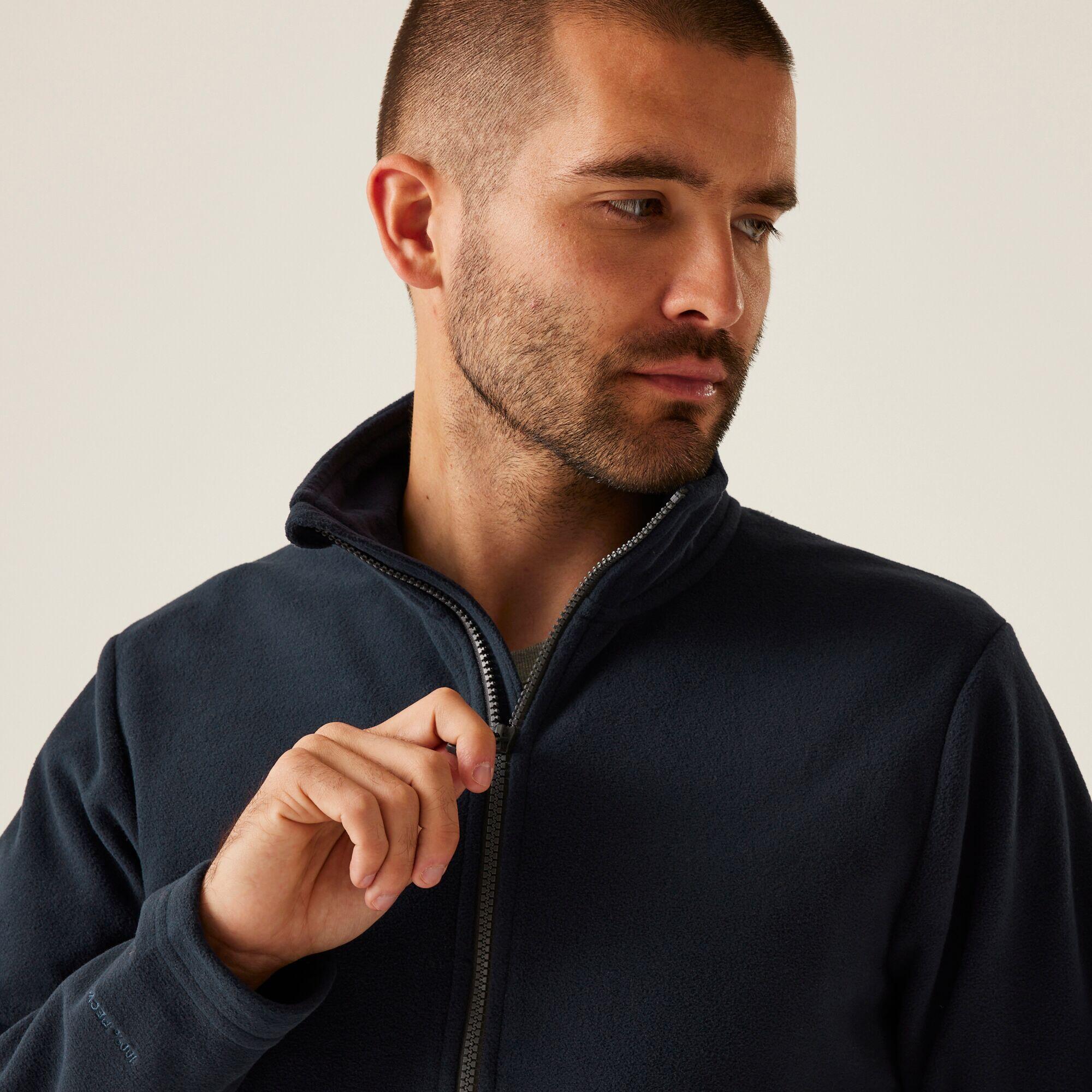 Herren Wandern Fleece - Honestly Made Recycled Full Zip Microfleece, blau 5/5