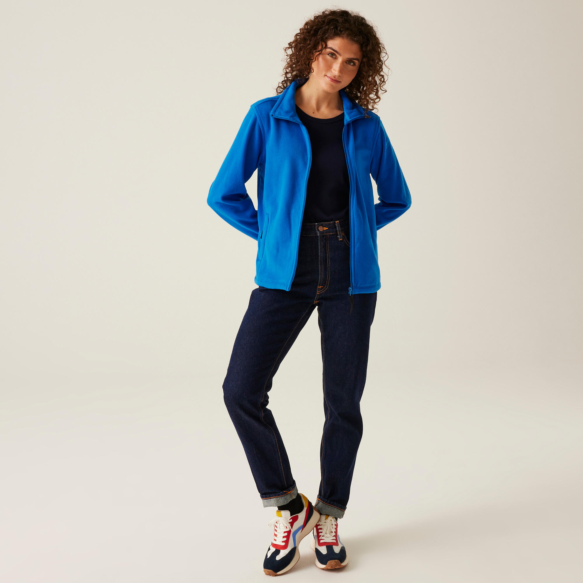 Damen Wandern Fleece Zipper 3/4
