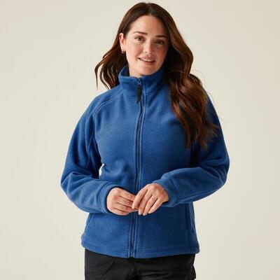 Fleece dames wandelen zip-up hoge kraag