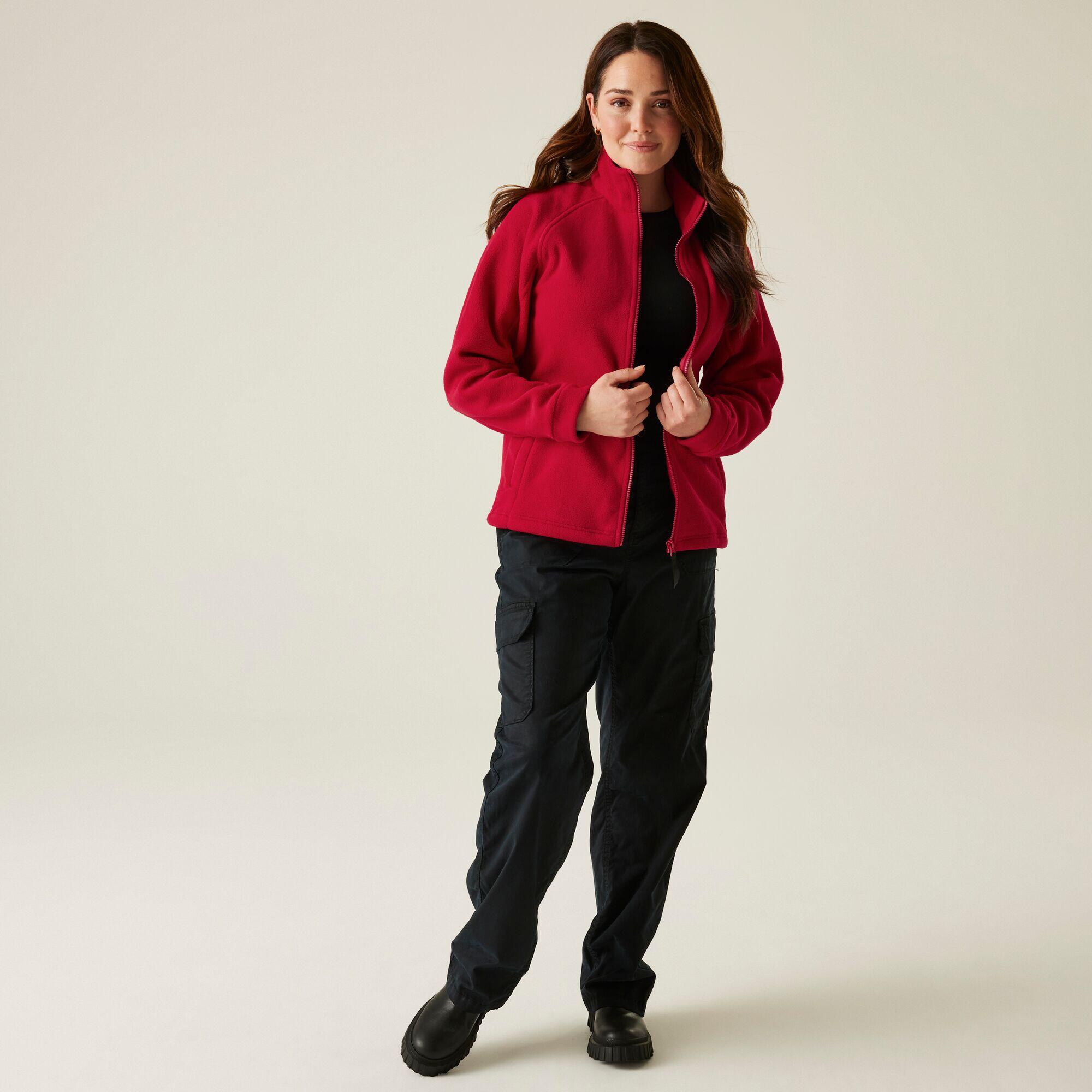 Fleece Dames Wandelen Zip-up Hoge Kraag 3/5