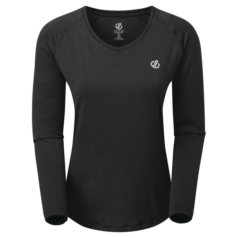 Longsleeve Discern Tee Fitness/Gym Damen Black Ohne Atmungsaktiv DARE 2B