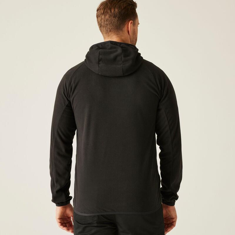 Fleece Hiking Heren Contrast Oranje Rits
