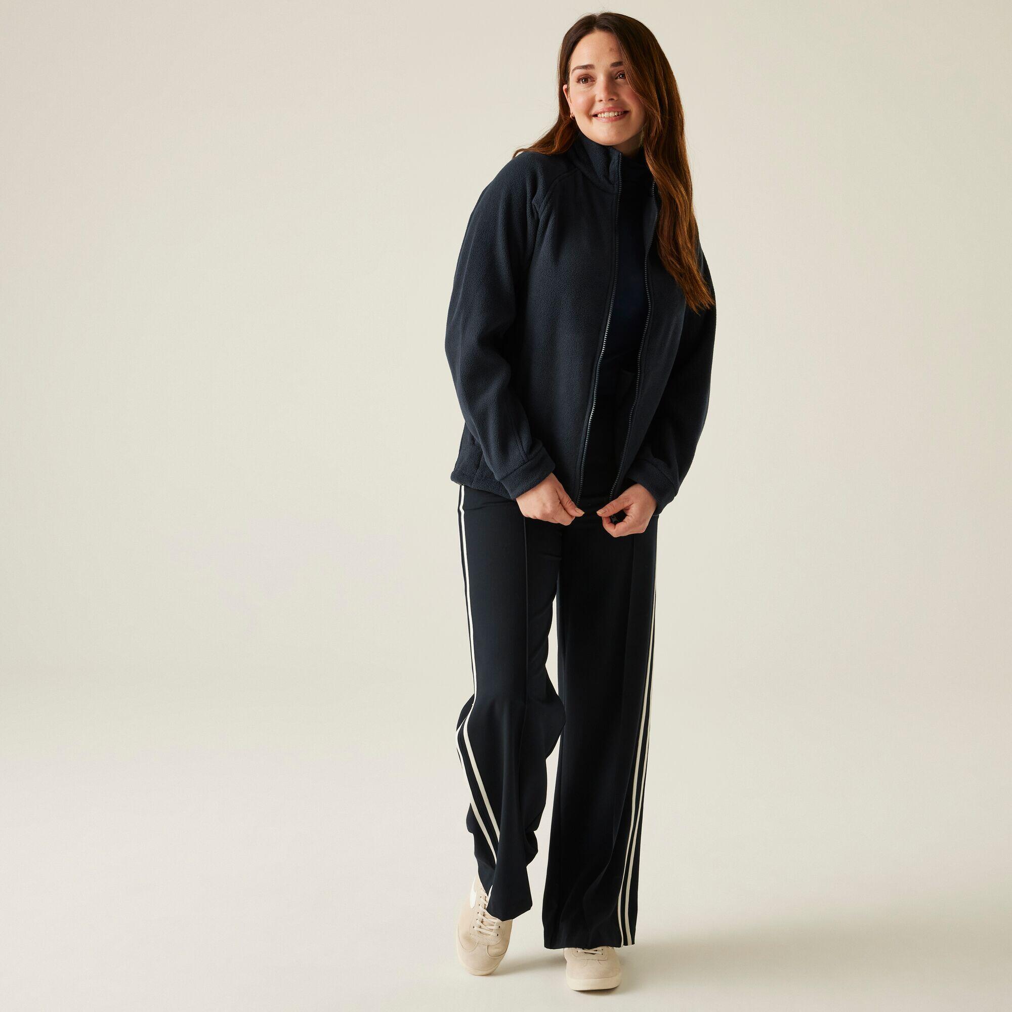 Fleece Dames Wandelen Zip-up Hoge Kraag 3/5