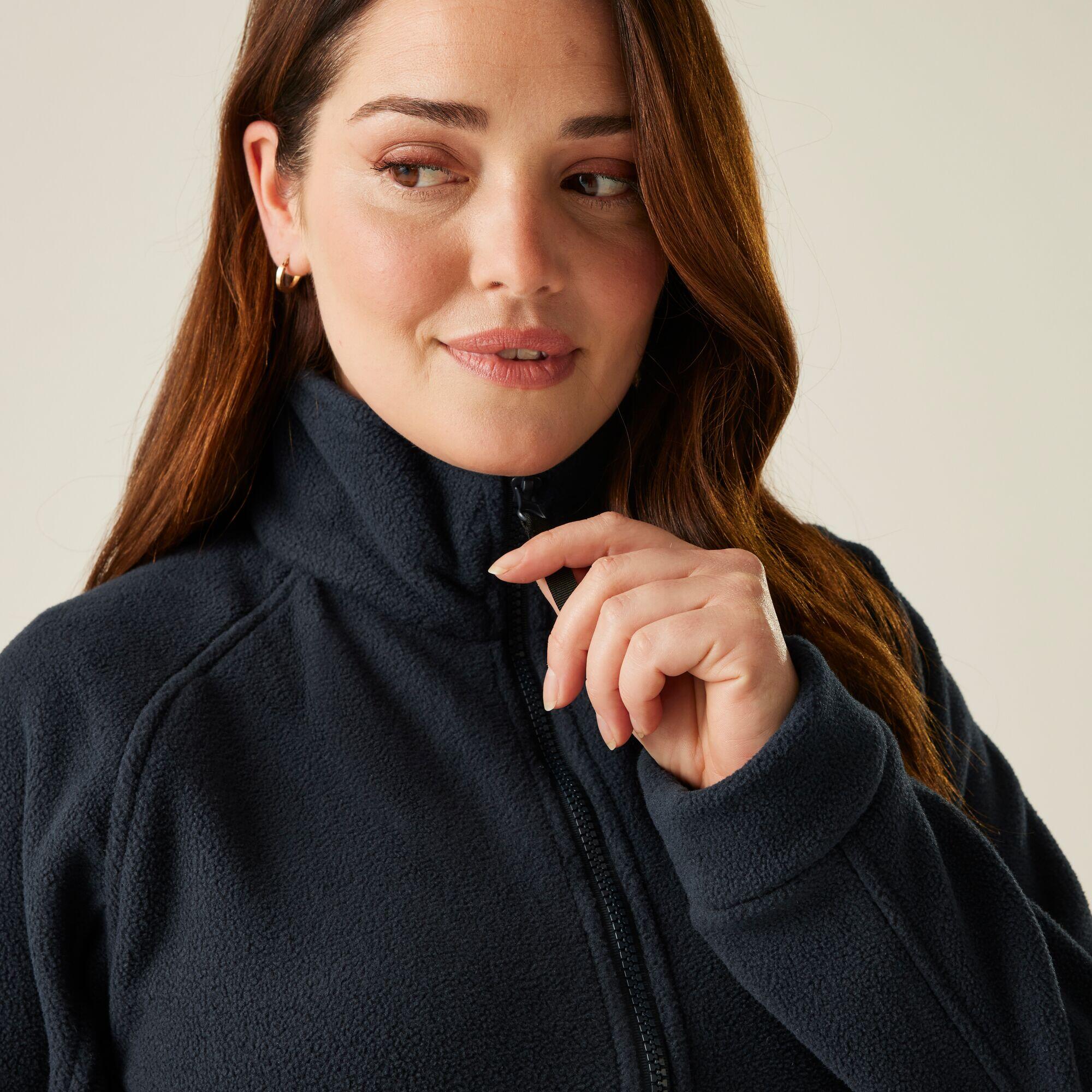 Fleece Dames Wandelen Zip-up Hoge Kraag 4/5