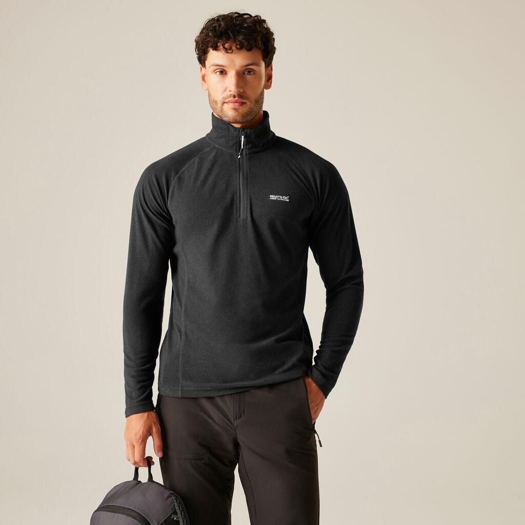 Montes Mens Lightweight Half Zip Hiking Fleece