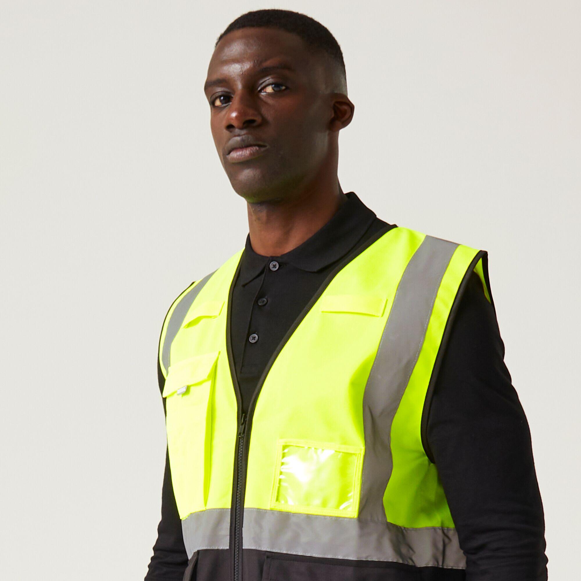 T-shirt Korte Mouwen Hiking Heren Reflecterende Strips Meerdere Zakjes 6/7