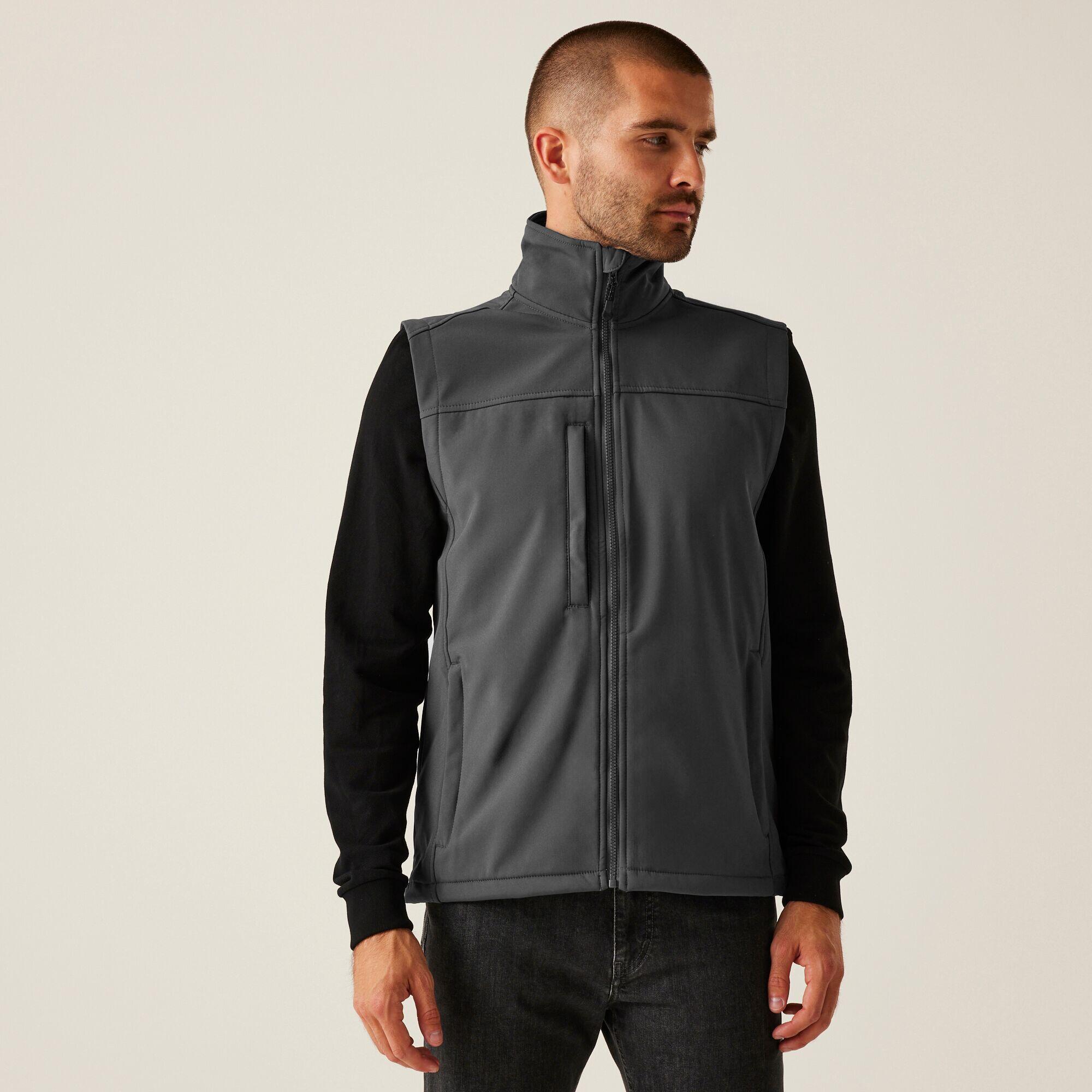 REGATTA Herren Wandern Jacke - Flux Softshell Bodywarmer, schwarz