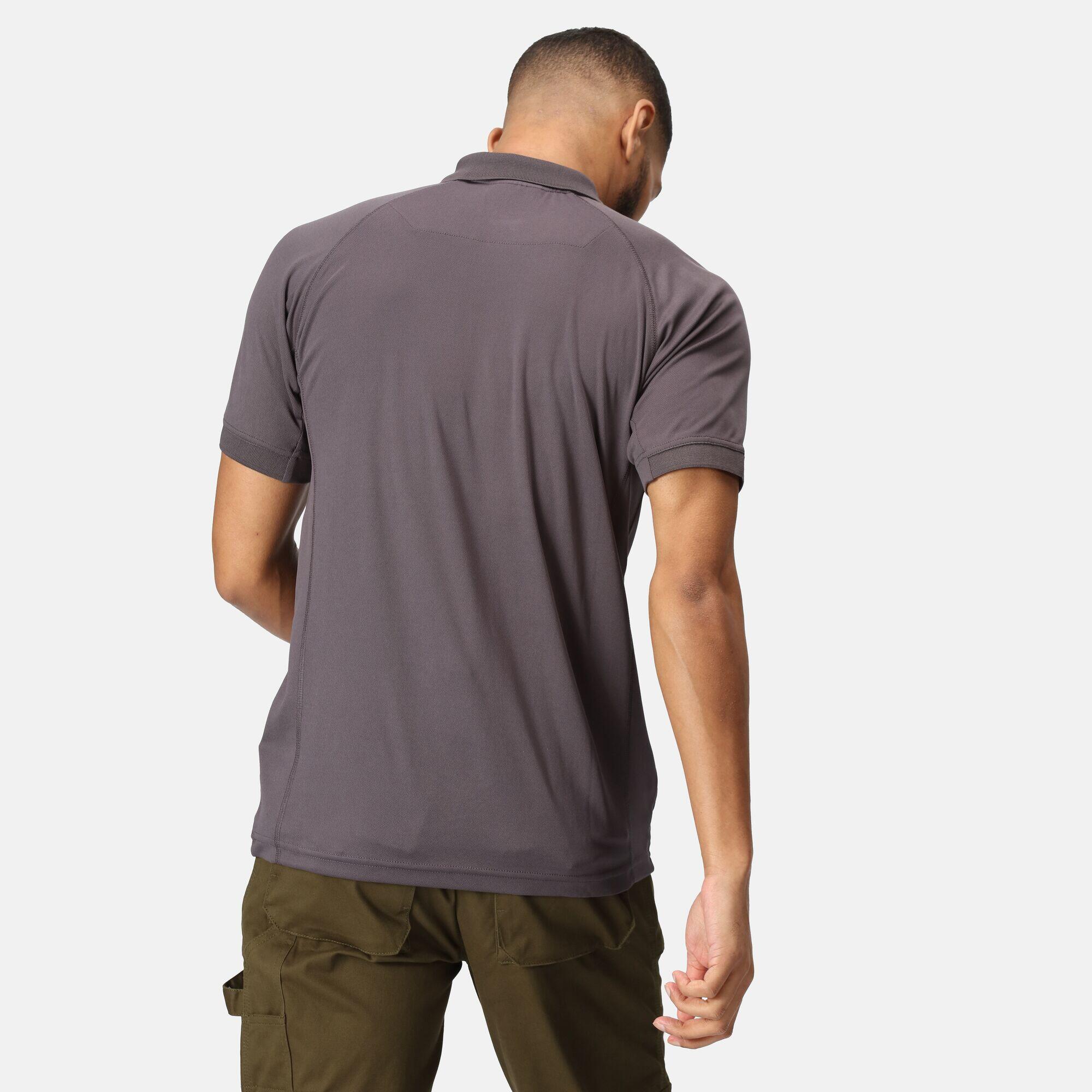 Camiseta hombre senderismo Regatta Coolweave Polo 2/6