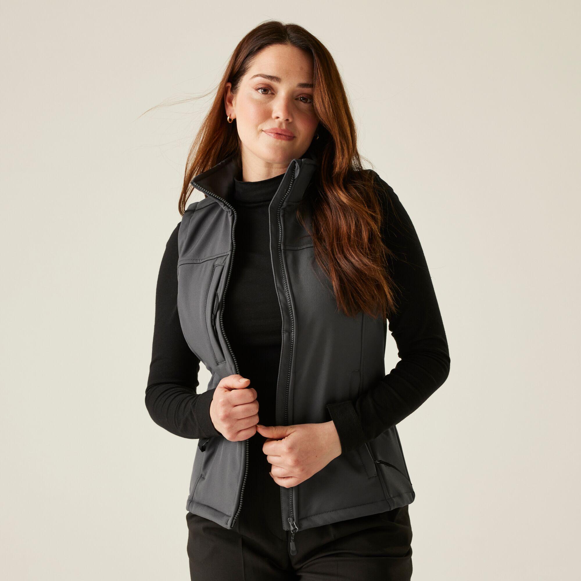 REGATTA Damen Wandern Jacke - Flux Softshell Bodywarmer, schwarz