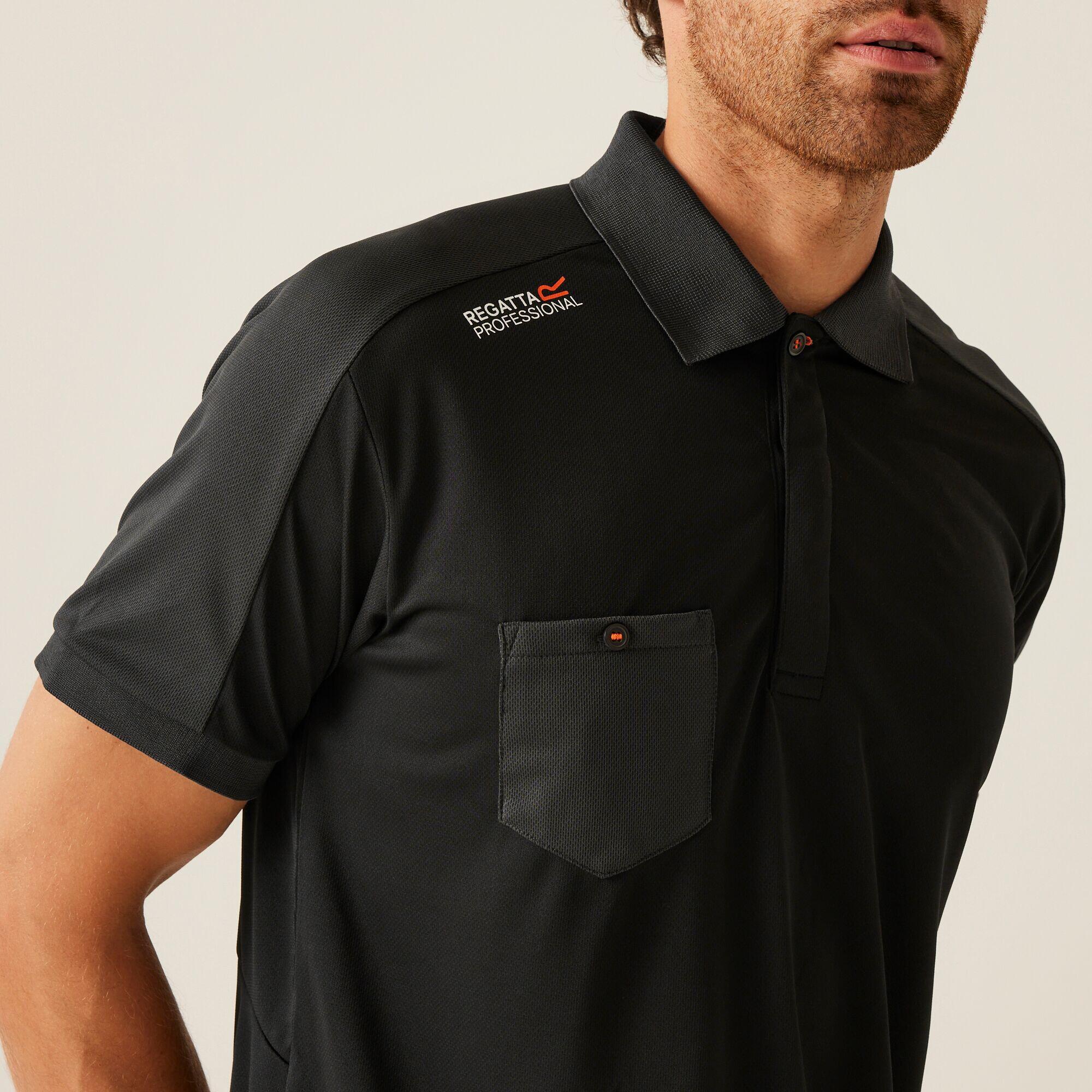 T-shirt Korte Mouwen Hiking Heren Met Borstzak En Wicking 4/5