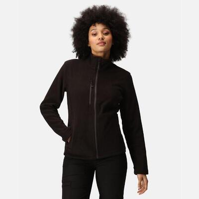 Fleece wandelen dames volledige rits recycled