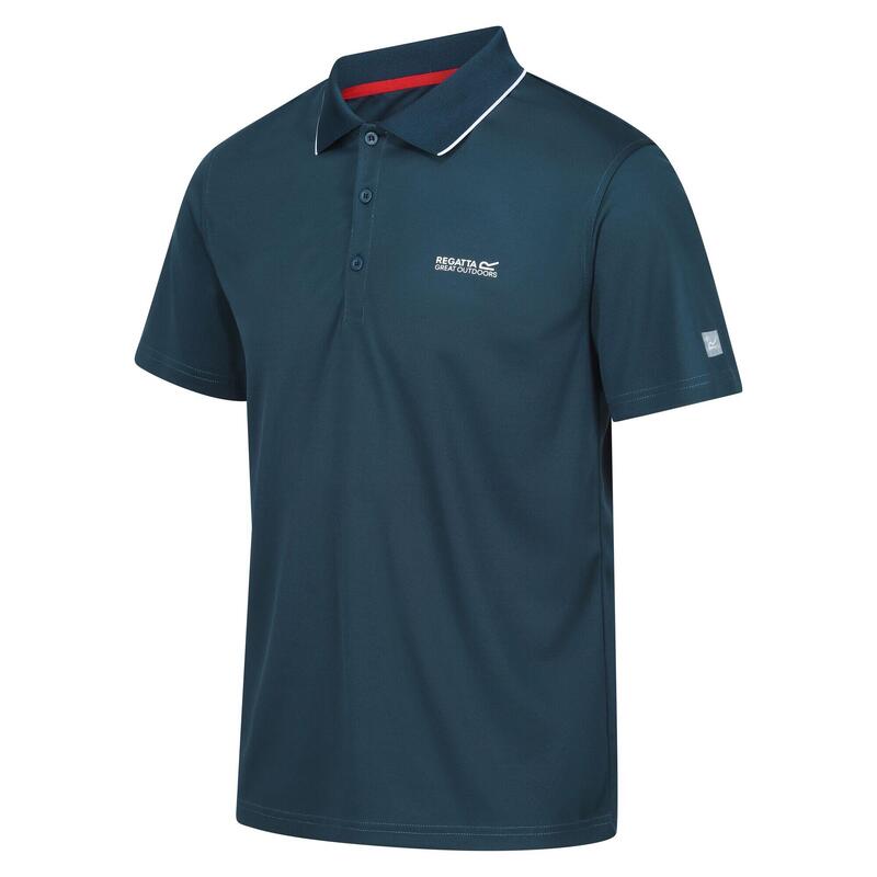 Poloshirt Maverik V Wandern/Outdoor/Trekking Herren MoonLt Denim Atmungsaktiv