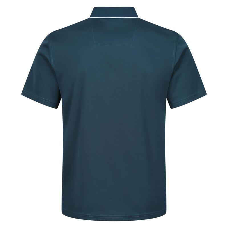 Poloshirt Maverik V Wandern/Outdoor/Trekking Herren MoonLt Denim Atmungsaktiv