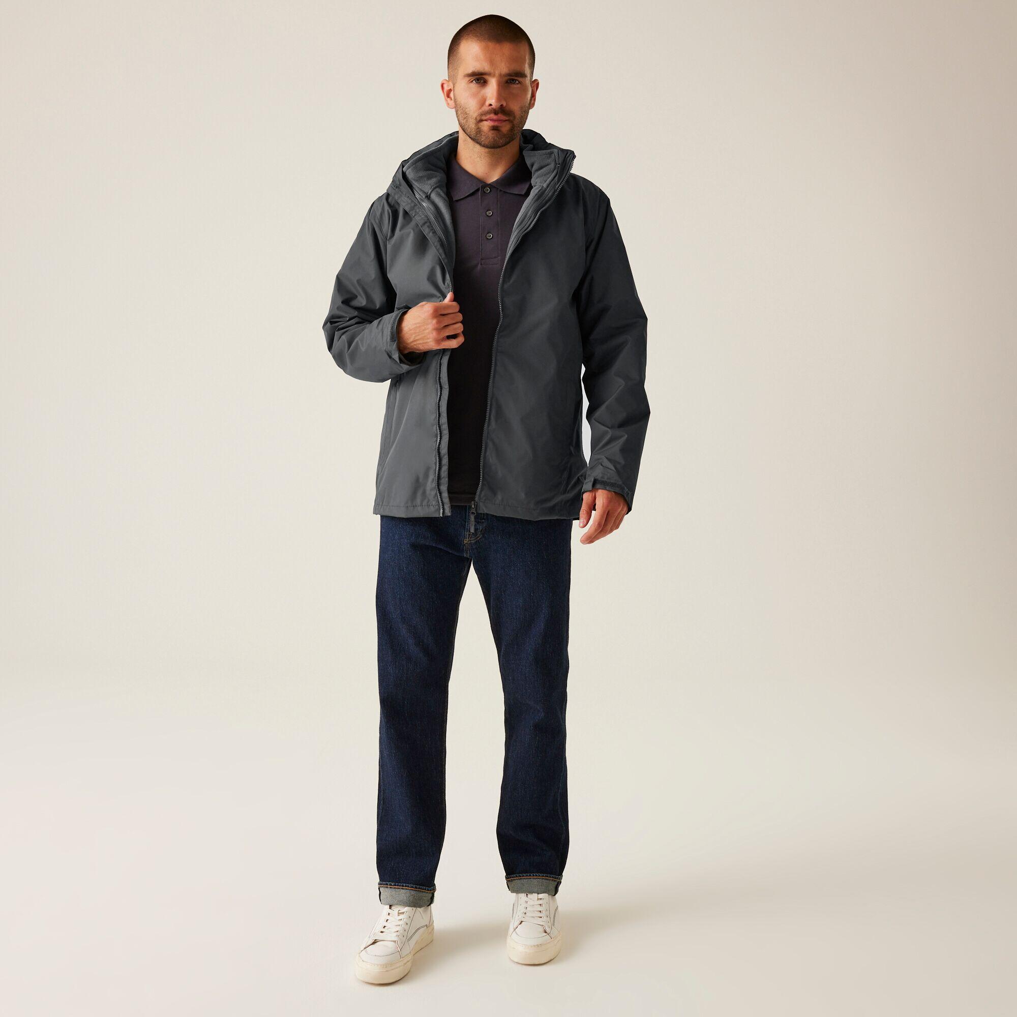 Herren Wandern Jacke Wasserdicht - Dunkelgrau 3/7