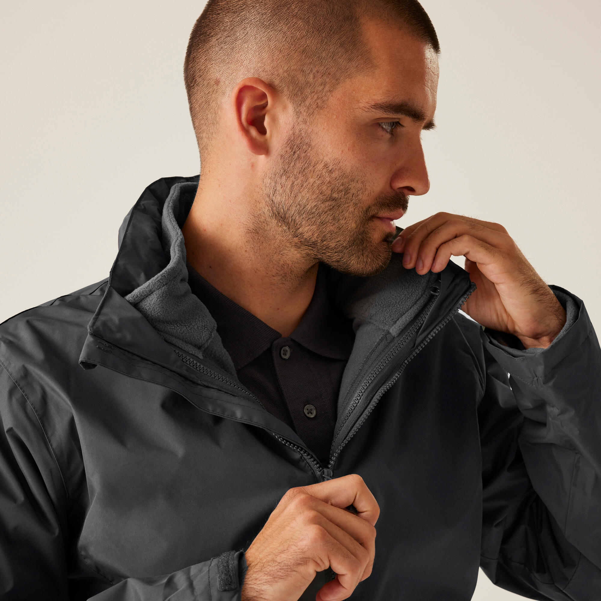 Herren Wandern Jacke Wasserdicht - Dunkelgrau 7/7