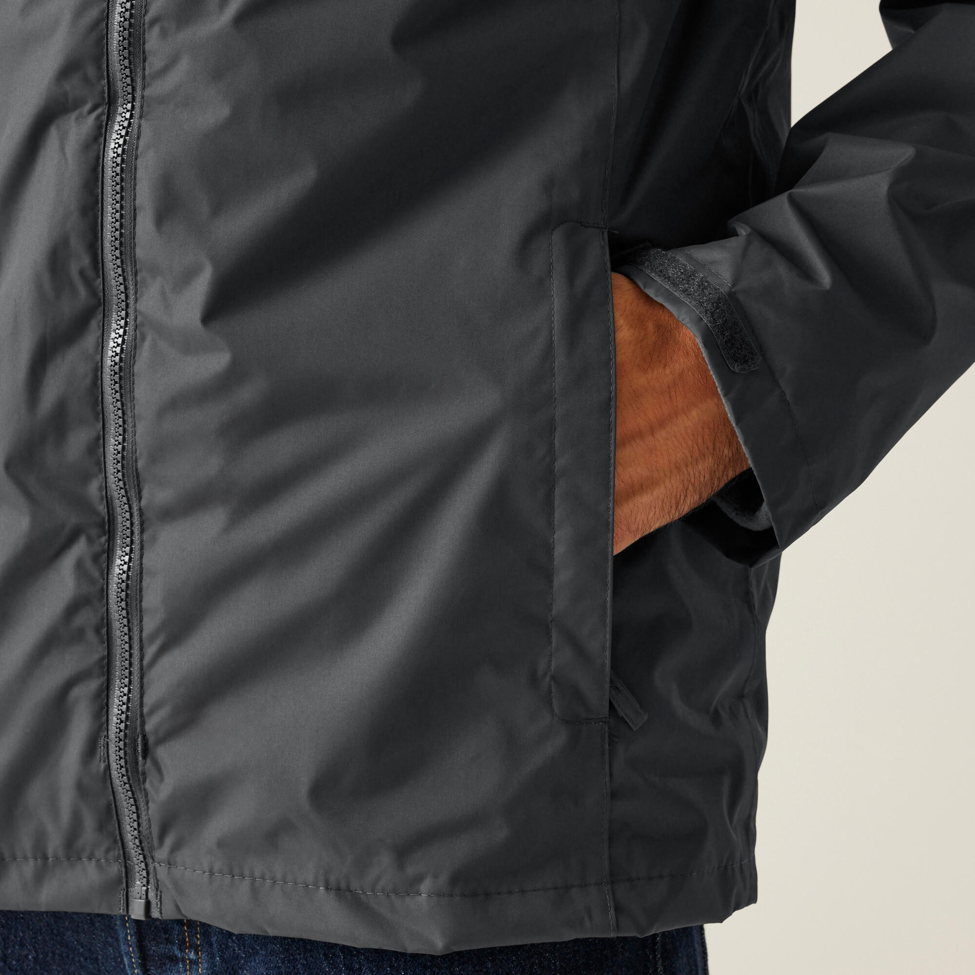 Herren Wandern Jacke Wasserdicht - Dunkelgrau 6/7