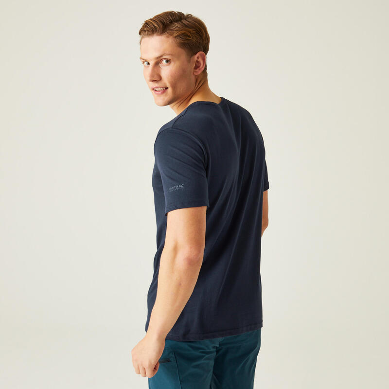 Kurzarmshirt Tait Freizeit Herren Navy Atmungsaktiv REGATTA