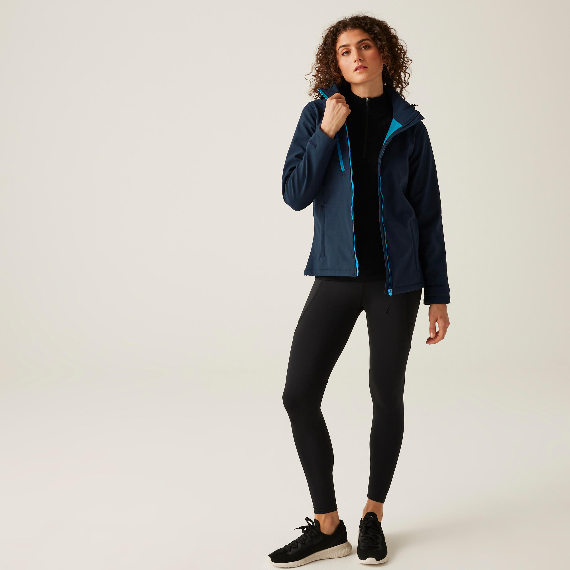 Jas Hiking Dames Waterdicht Ademend Windbestendig 3/6