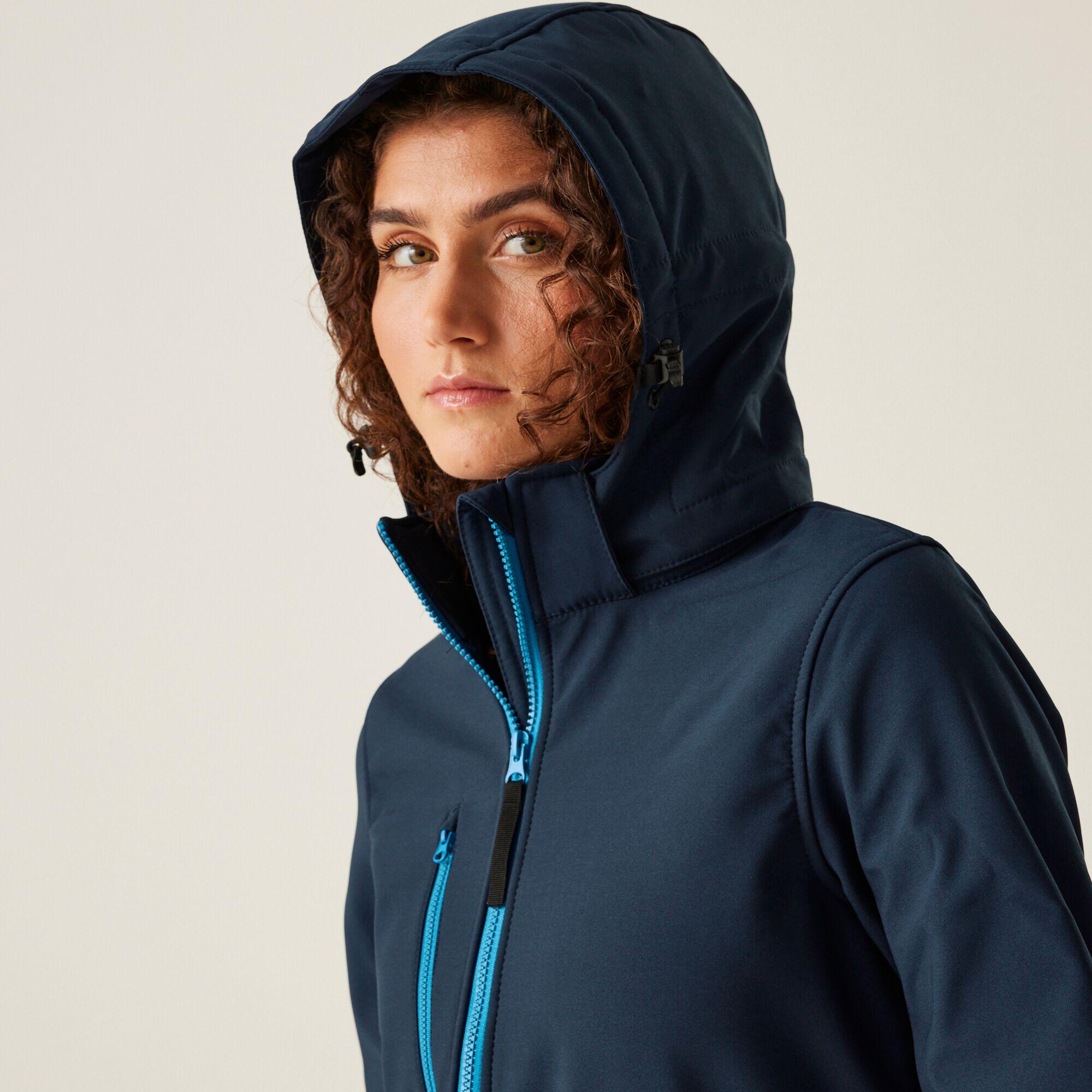 Jas Hiking Dames Waterdicht Ademend Windbestendig 5/6