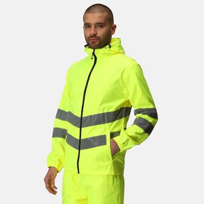 Jas heren reflecterende strepen hooded design