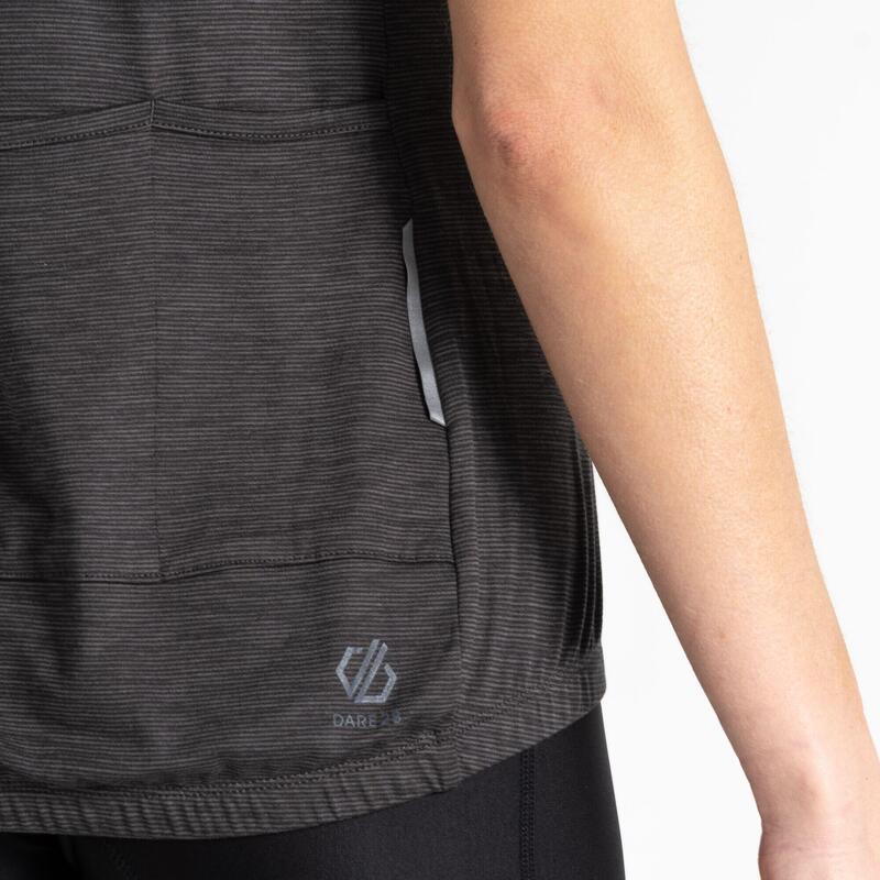 Biketrikot Pedal Through It Biken/Radsport Damen Black Marl Ohne Atmungsaktiv
