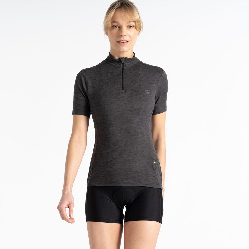 Biketrikot Pedal Through It Biken/Radsport Damen Black Marl Ohne Atmungsaktiv