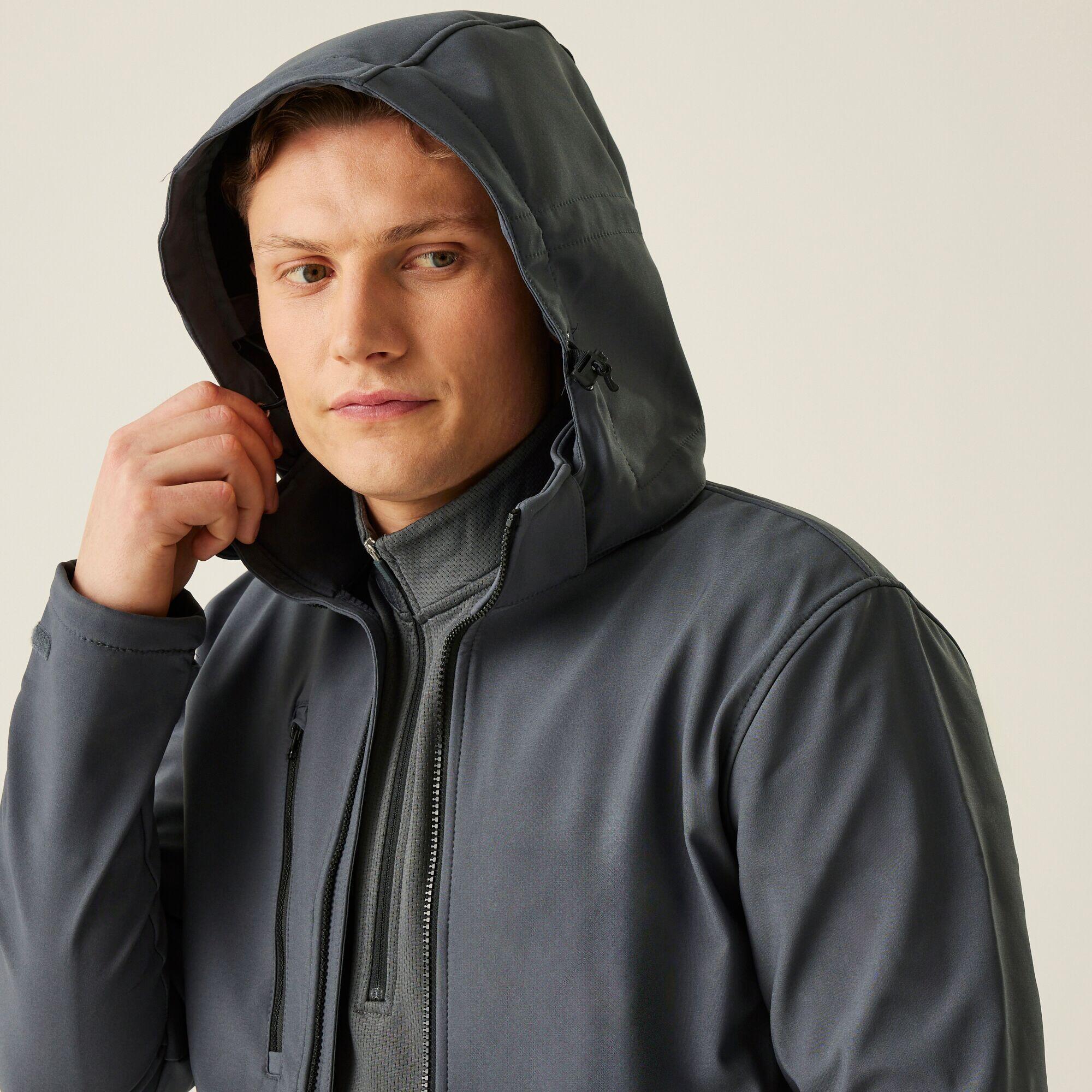 Chaqueta hombre senderismo con capucha y bolsillos Regatta Venturer 4/5