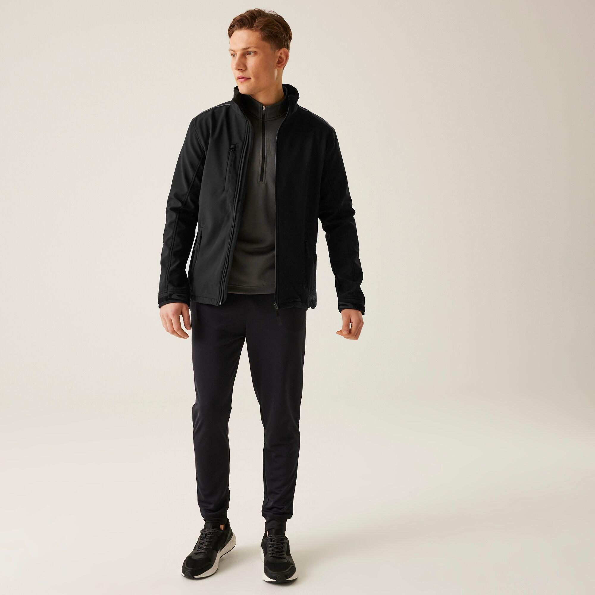 Herren Wandern Jacke - Sandstorm Softshell, schwarz 3/5