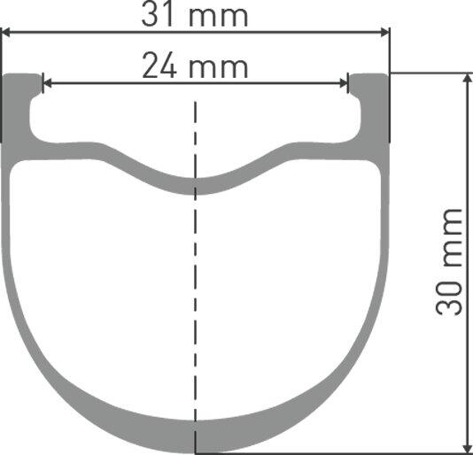 Ruota gravel GRC 1400 DICUT 700C 30mm Center Lock 100/12 2/5