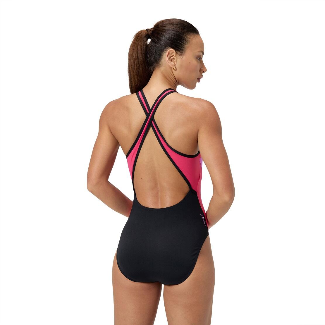 Traje de baño de una pieza Speedo con cuello alto y espalda cruzada para mujer 6/7