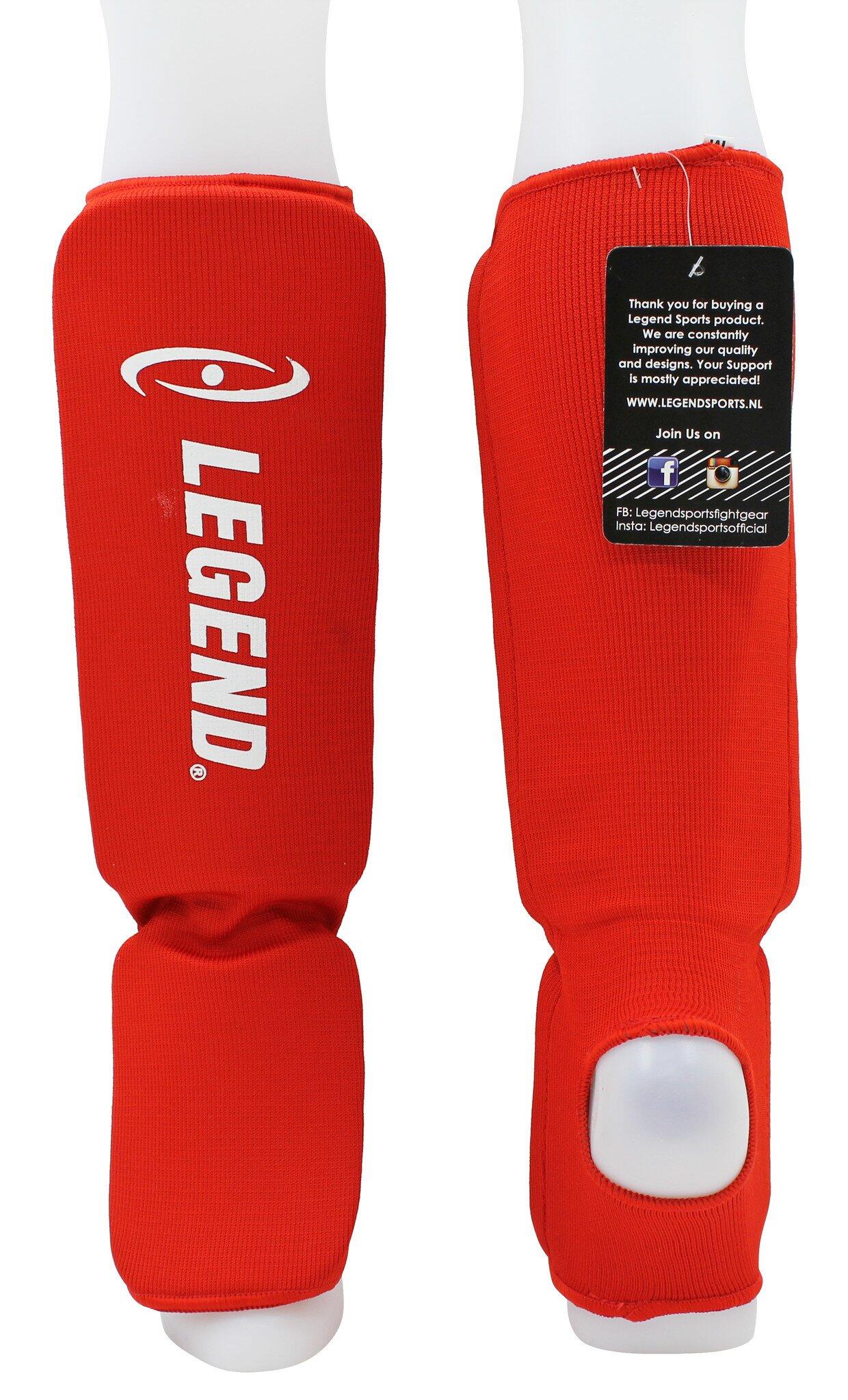 Protège-tibias Legend Easy Enfants/Adultes Rouge Élastique 6/6