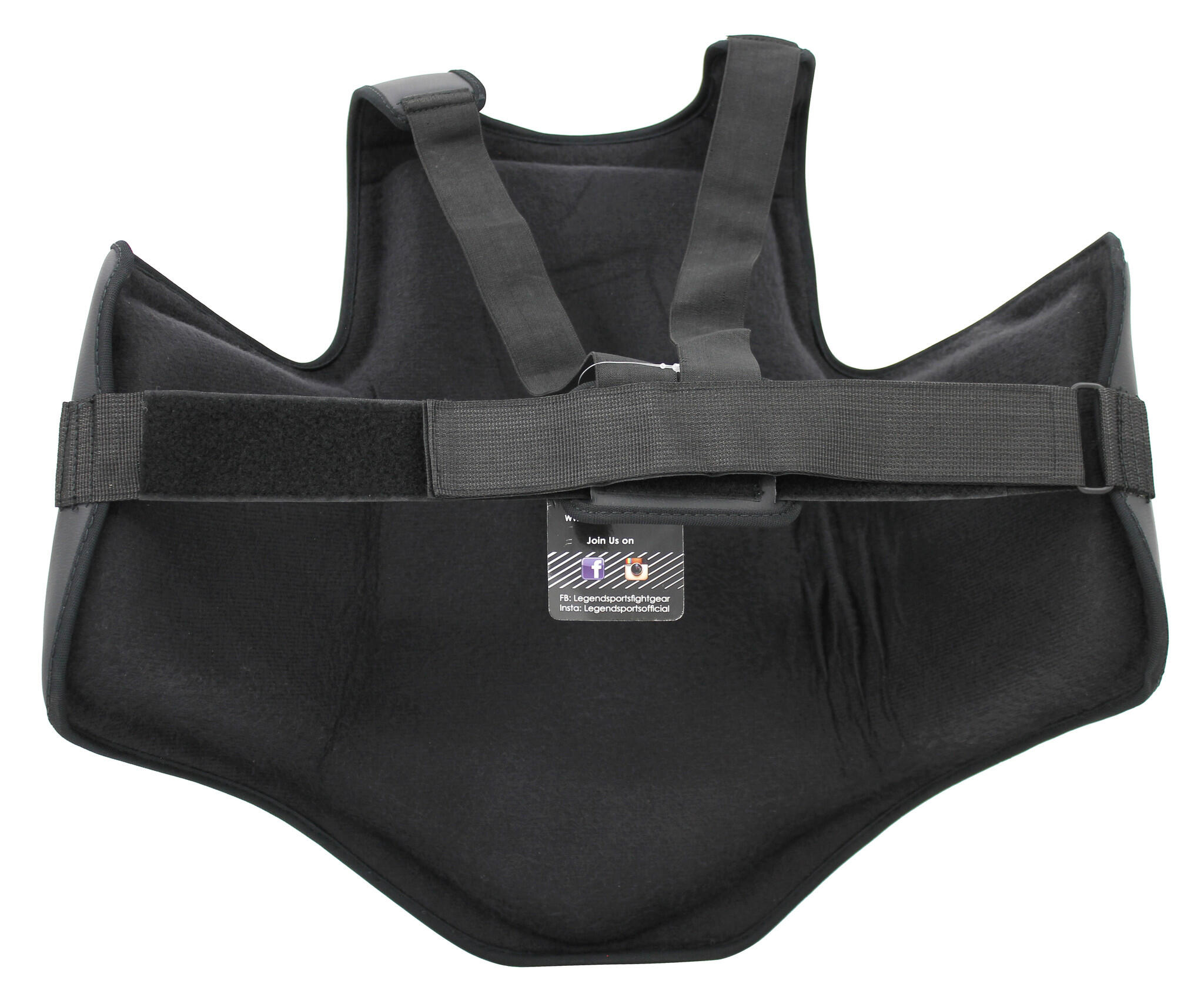 Full Body Protector Zwart (PU) – Unisex, verstelbare klittenbandsluiting 6/6