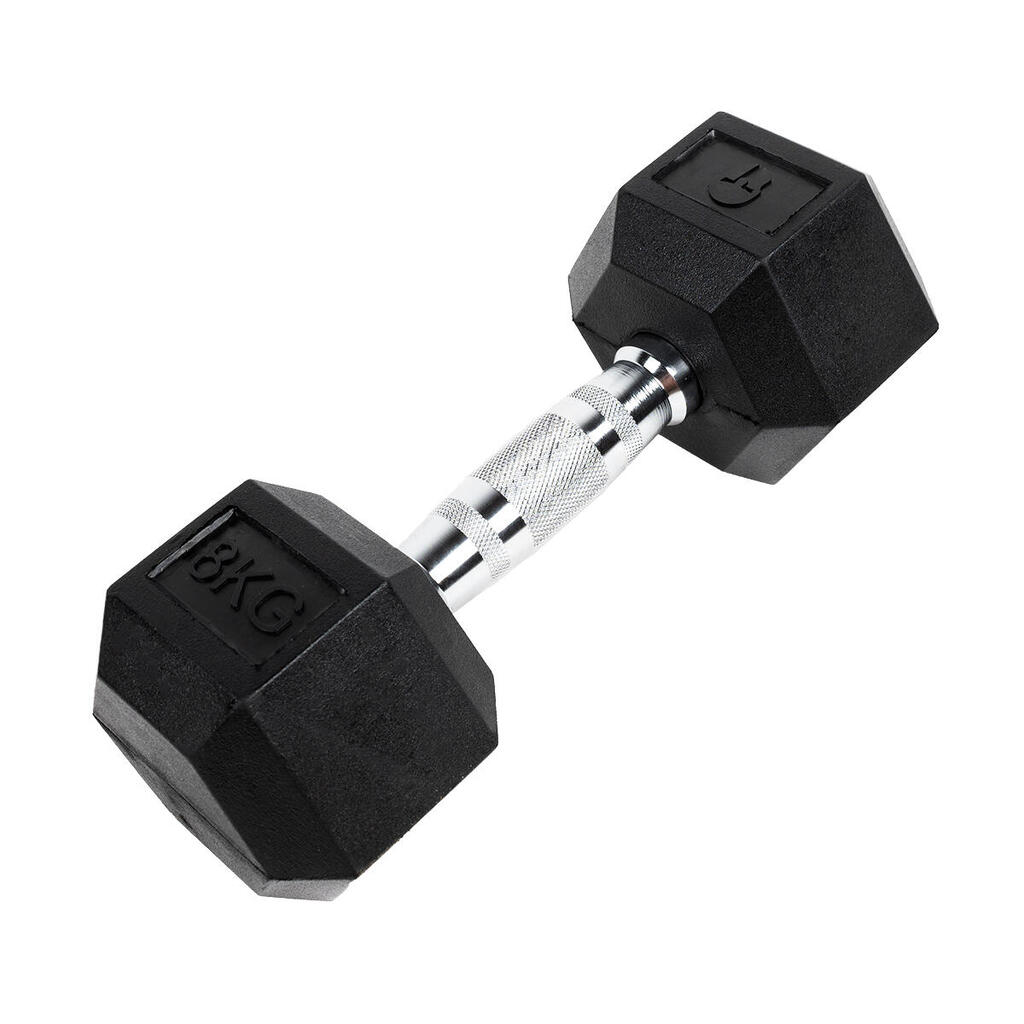 Hex Dumbbell in rubber GladiatorFit