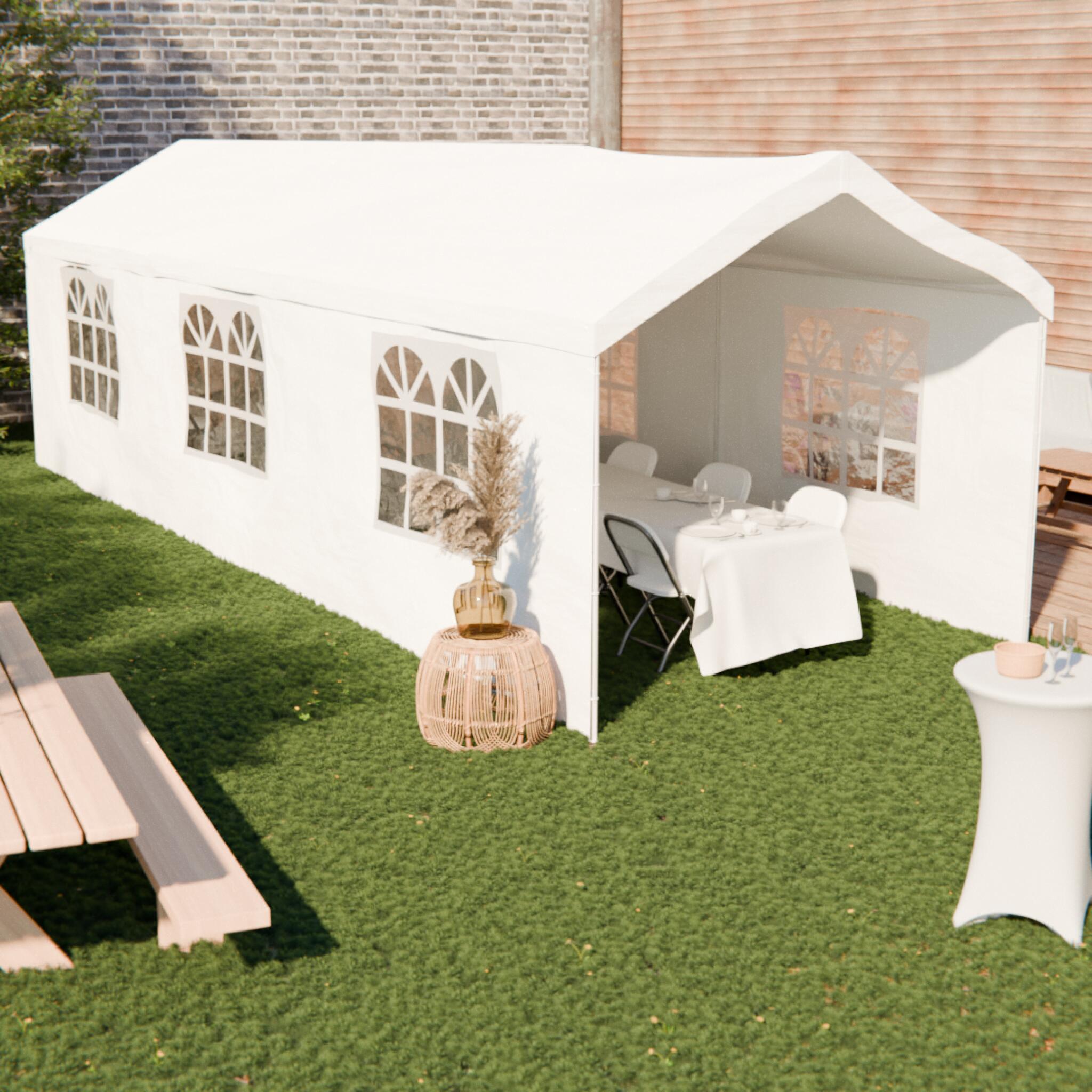 3x9m tenda de receção, Branco 3/5