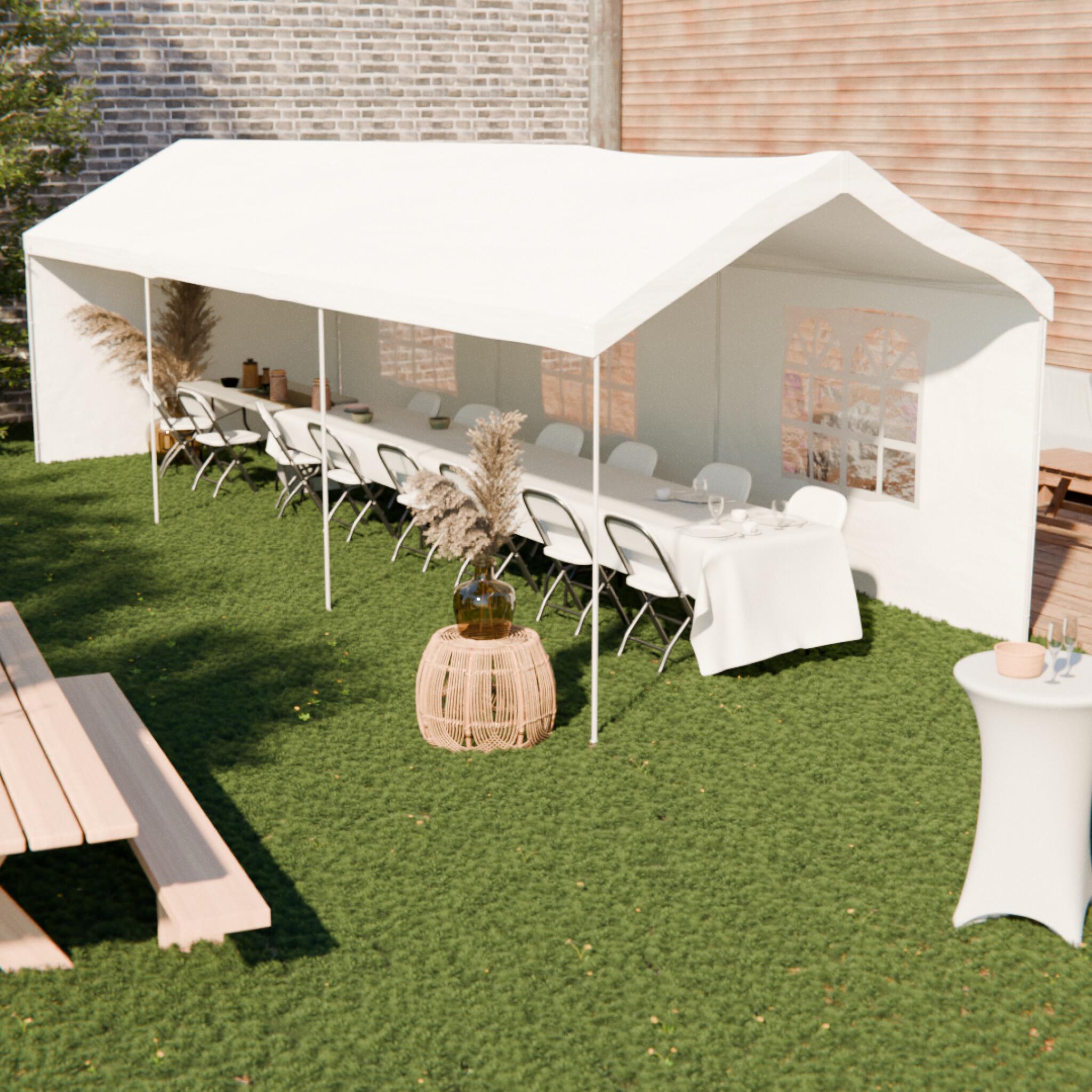 3x9m tenda de receção, Branco 4/5
