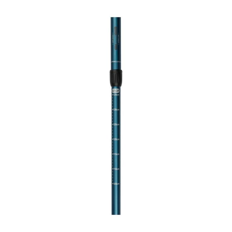 Set bastoane de mers - Reglabile cu precizie 63 - 135 cm - Albastru