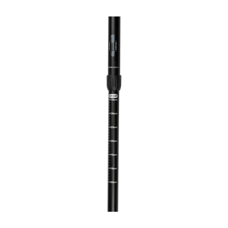 Set bastoane de mers - Reglabile cu precizie 63 - 135 cm - Negre