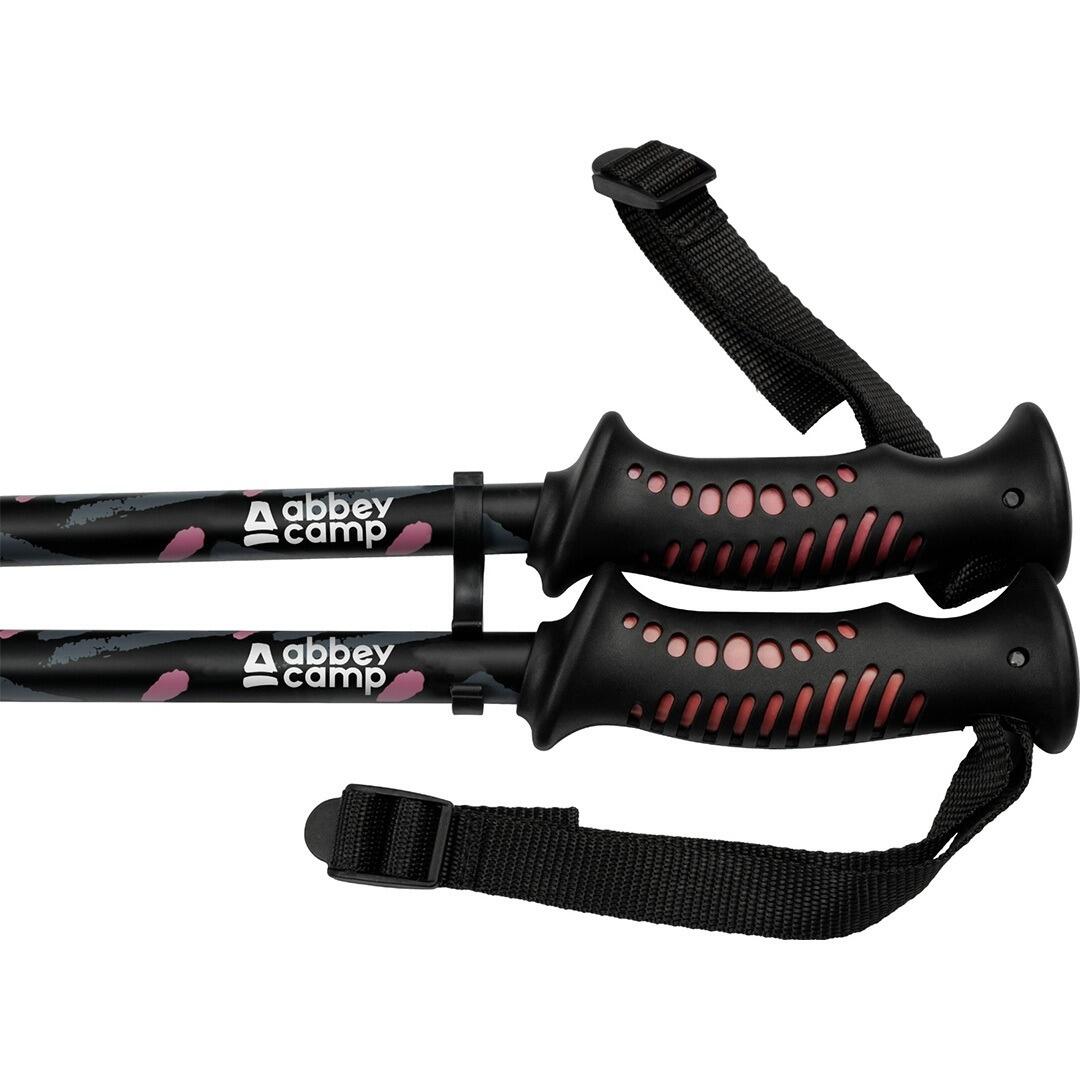 Wandelstokken set - Precies verstelbaar 63 - 135 cm - Zwart 2/6