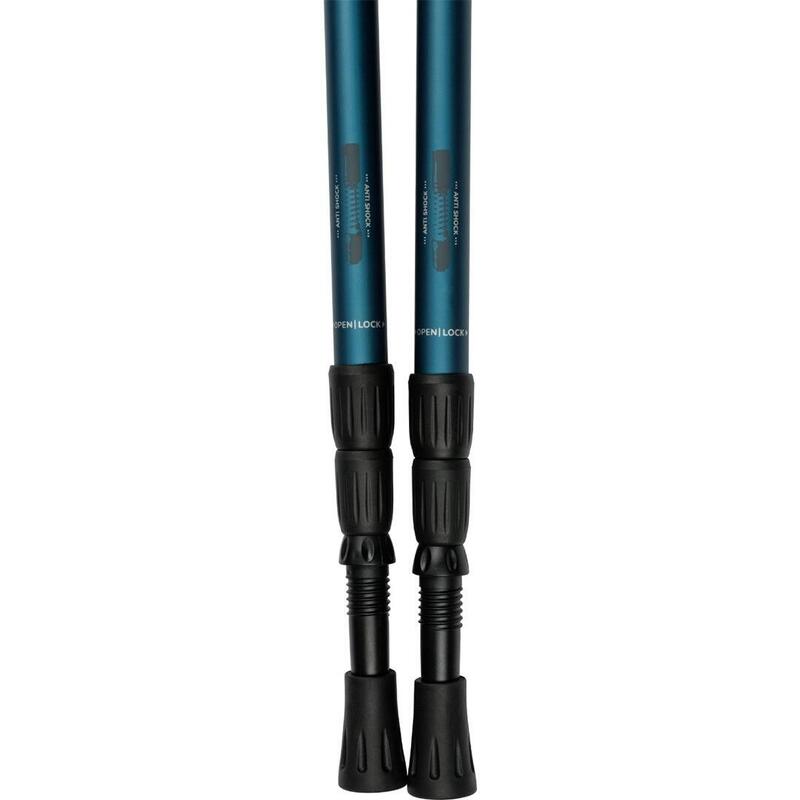 Set bastoane de mers - Reglabile cu precizie 63 - 135 cm - Albastru